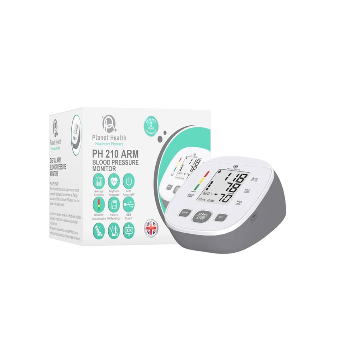 (Planet Health) PH210 BPM - جهاز قياس ضغط الدم